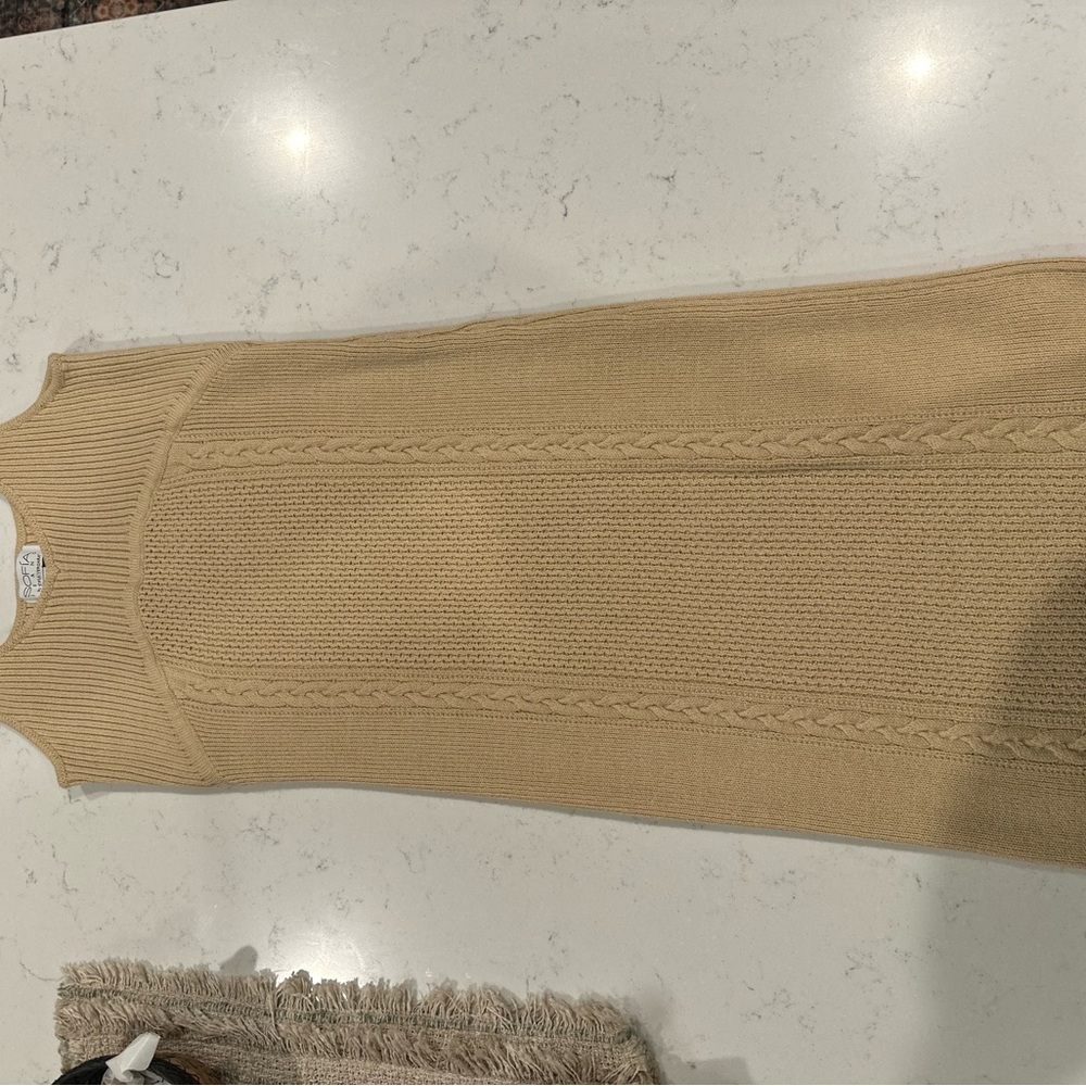 Sofia by Sofia Vergara Ribbed Knit Dress With Sweater